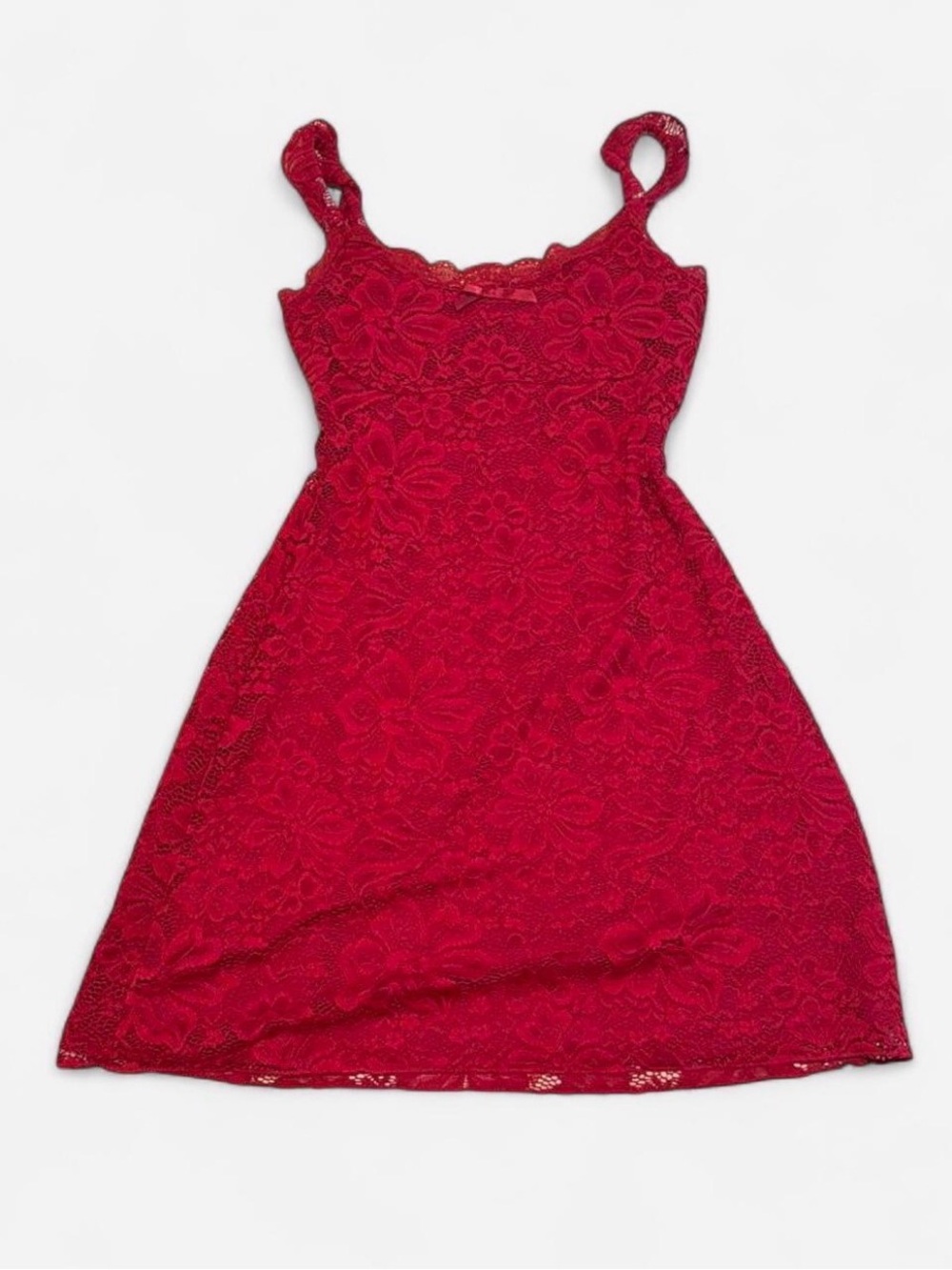 Red Lace A-Line Dress